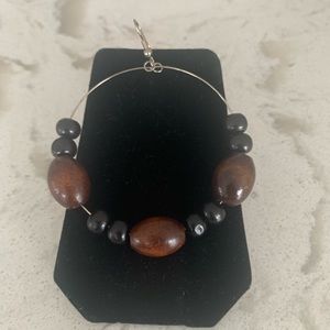 Large sexy hoop earrings with exquisite bead detail.